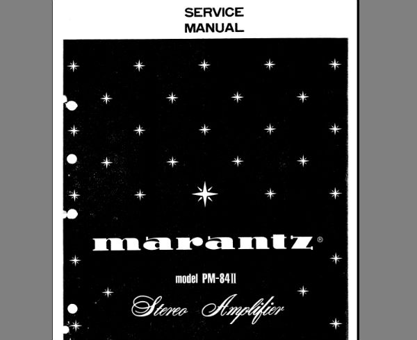 Marantz PM-84 MK2 Amplifier Service Manual, Exploded View, Parts List, Schematic Diagram, Cirquit Description
