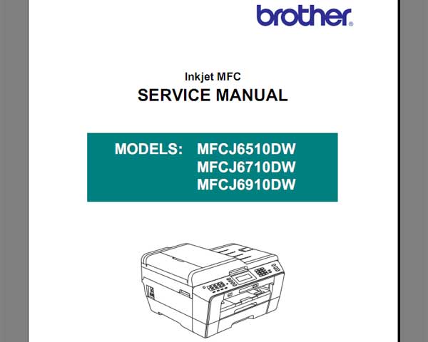 Brother MFCJ6510DW, MFCJ6710DW, MFCJ6910DW  Service Manual
