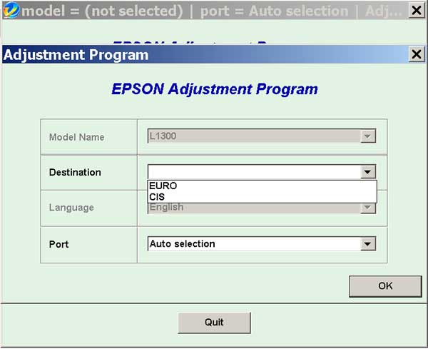 Epson <b>L1800 </b> (EURO, CIS) Ver.1.0.0 Service Program