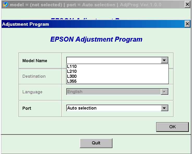 Epson <b>L110, L210, L300, L355</b> (EURO, CIS) Ver.1.0.0 Service Adjustment Program  <font color=red>New!</font>