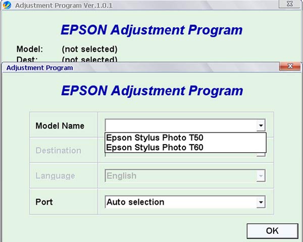 Adjustment Program Epson T50