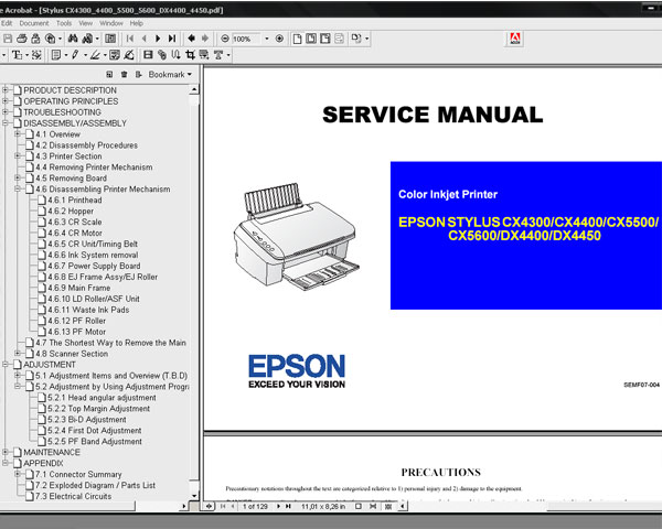 Epson Stylus Dx 4450 Инструкция По Использованию