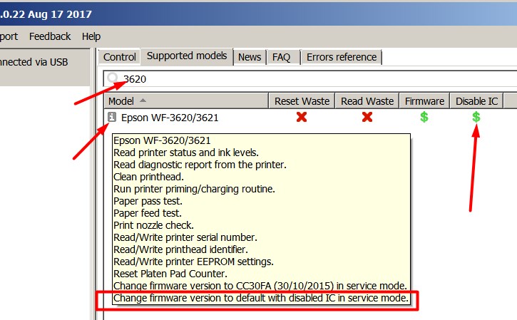 downgrade firmware wf-3720