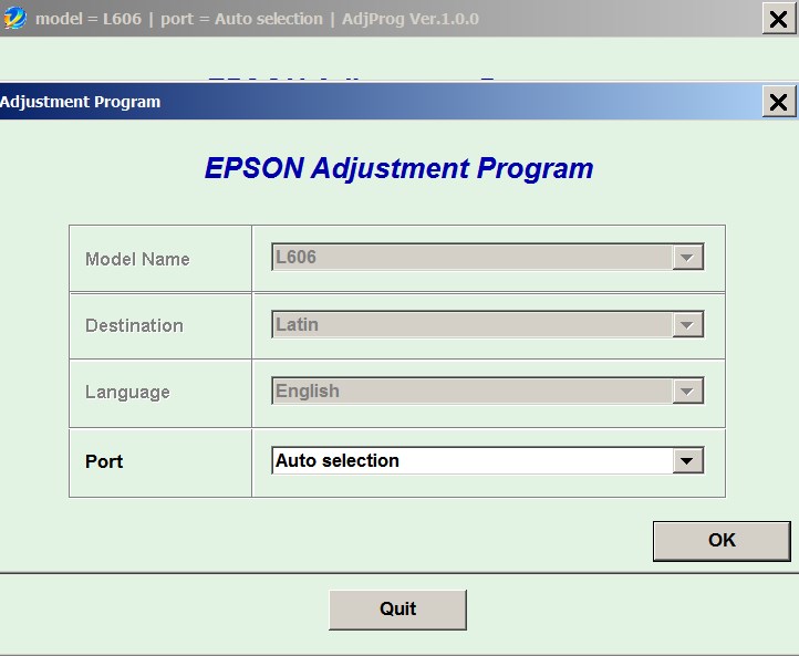 Epson <b>L606 </b> (Latin) Ver.1.0.0 Service Program  <font color=red>New!</font>