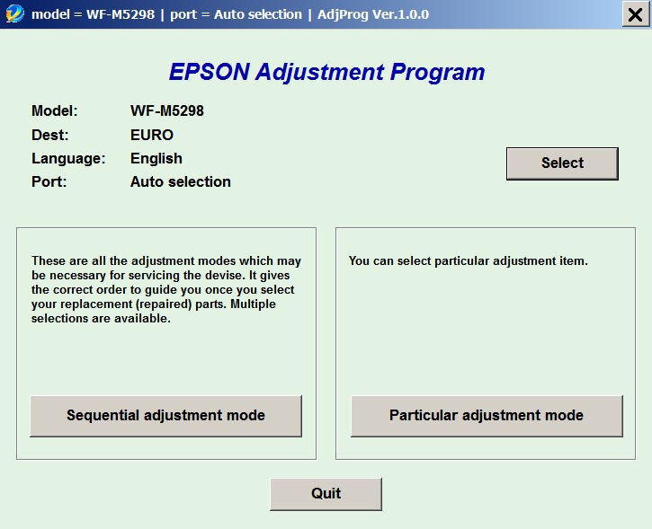 epson adjustment program tx130