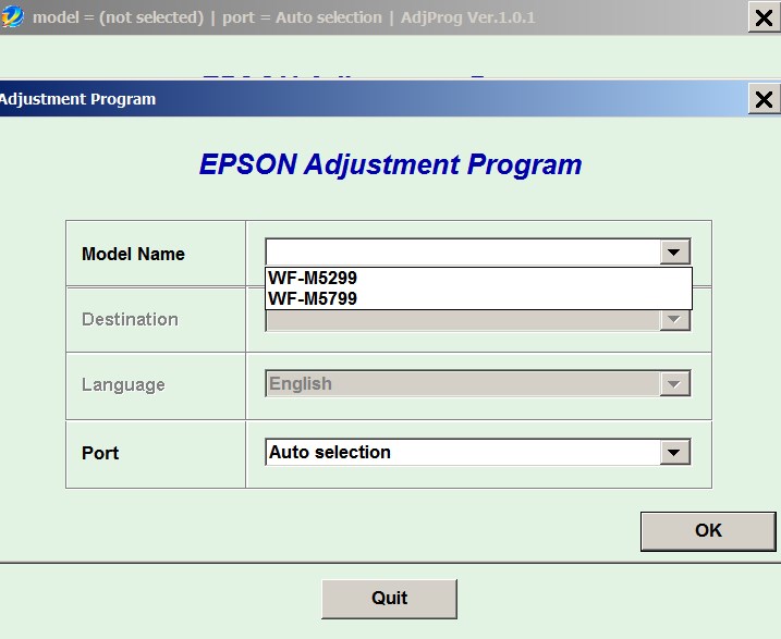ssc service utility epson r260