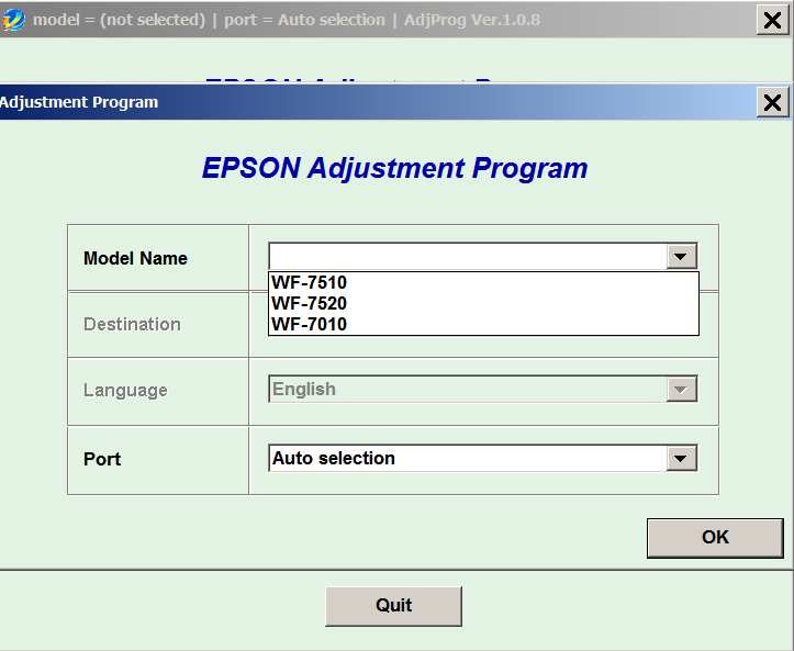 Epson Printer Reset Software 1410