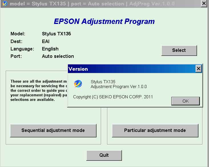 Epson adjustment program tx130