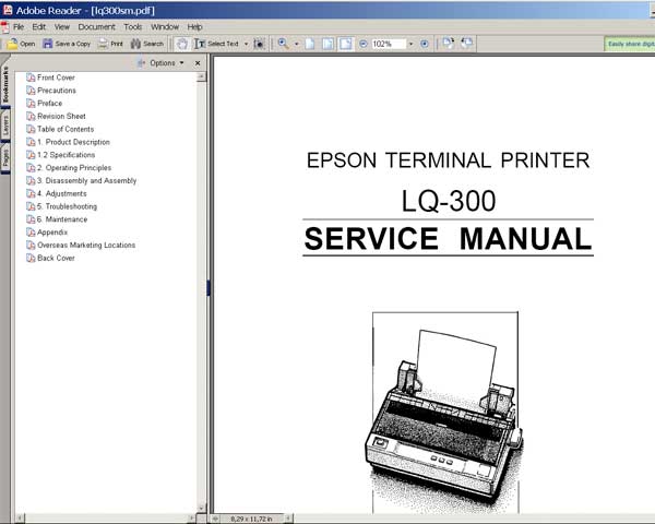 epson lx 300 parts list