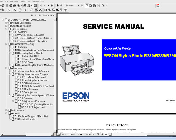 Reset Epson Adjustment Program R290