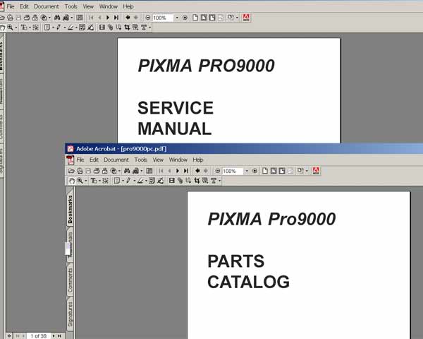 CANON Pixma PRO 9000 printer<br> Service Manual and Parts Catalog
